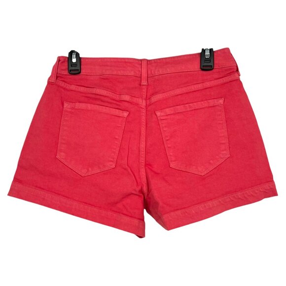 Market & Spruce Coral Cotton Blend Flat Front Mid-Rise Shorts Size 8 NWT - Picture 4 of 8